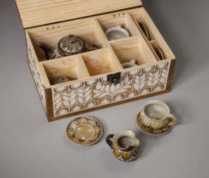 Floral Teaset and Box Open